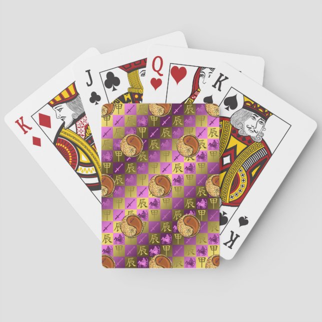 Sagittarius & Wood Dragon Playing Cards (Back)