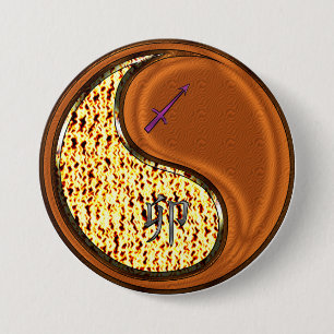 Sagittarius & Wood Rabbit 7.5 Cm Round Badge