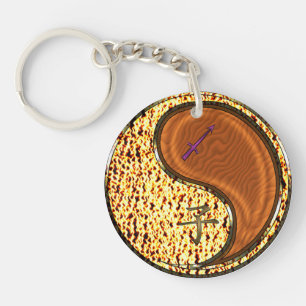 Sagittarius & Wood Rat Key Ring