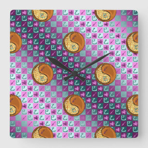Sagittarius & Wood Snake Square Wall Clock