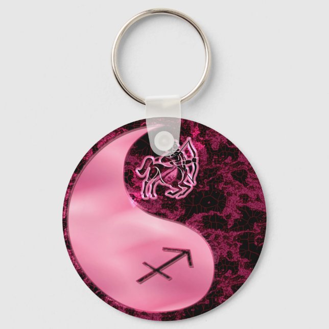 Sagittarius Yin Yang Key Ring (Front)