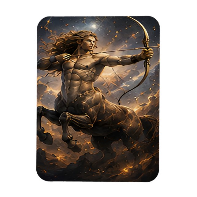 Sagittarius Zodiac Archer Celestial Astrology Symb Magnet (Vertical)