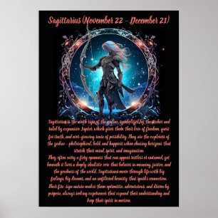 Sagittarius Zodiac Art Poster