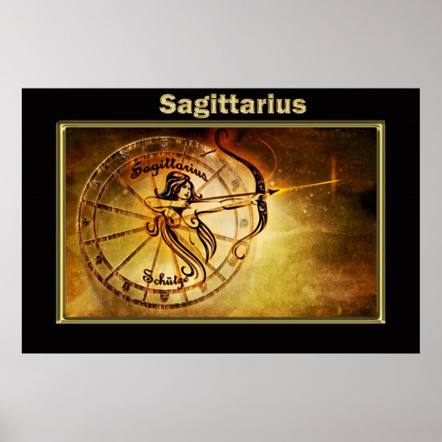 Sagittarius Zodiac Astrology design Poster (Front)