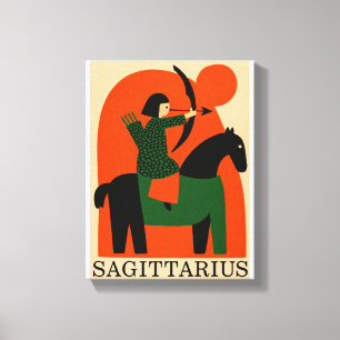 Sagittarius Zodiac Astrology Horoscope Poster Canvas Print