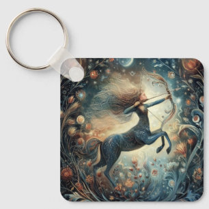Sagittarius Zodiac Astrology Mystical Birthday Key Ring