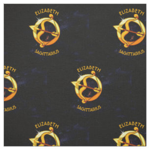 Sagittarius Zodiac Birthday Sign With Your Name Fabric
