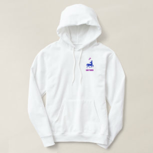 Sagittarius Zodiac Blue Silhouette Centaur Hoodie