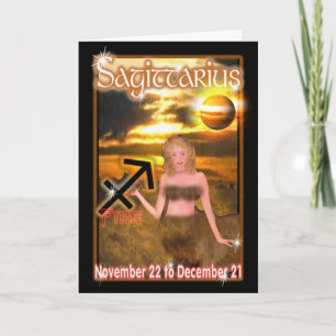 Sagittarius Zodiac Card