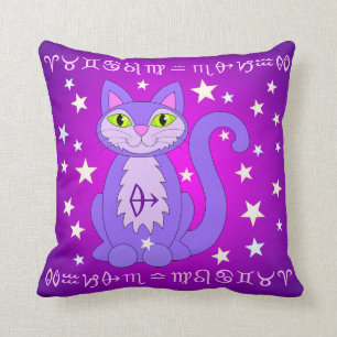Sagittarius Zodiac Cat Astrology Sign Pillow