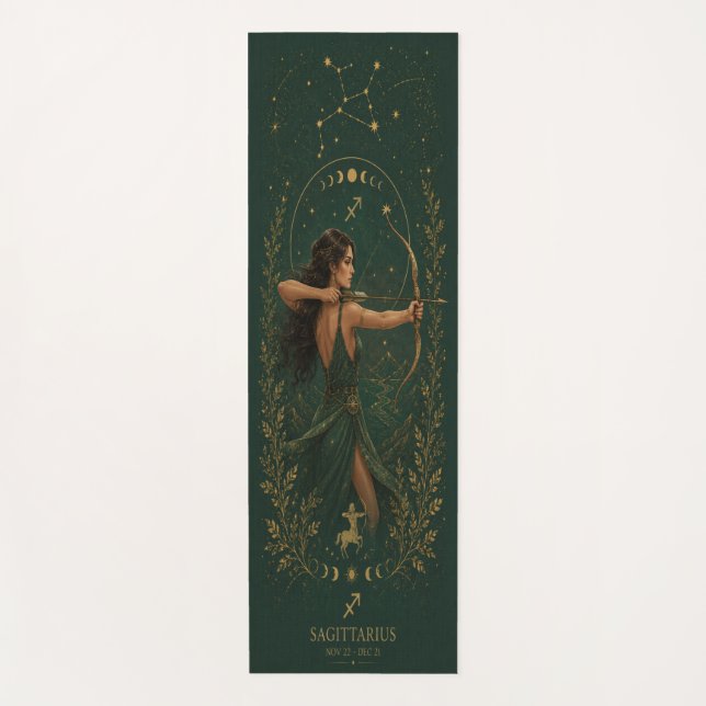 Sagittarius Zodiac Celestial Yoga Mat (Front)