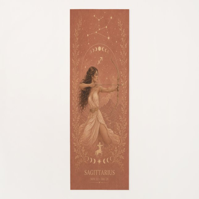Sagittarius Zodiac Celestial Yoga Mat (Front)