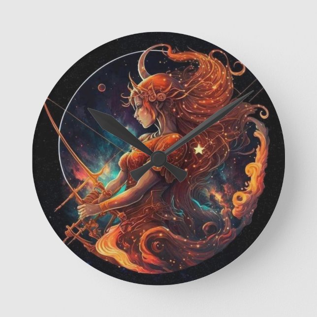 Sagittarius Zodiac Clock (Front)