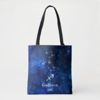 Sagittarius Zodiac Constellation Galaxy Monogram