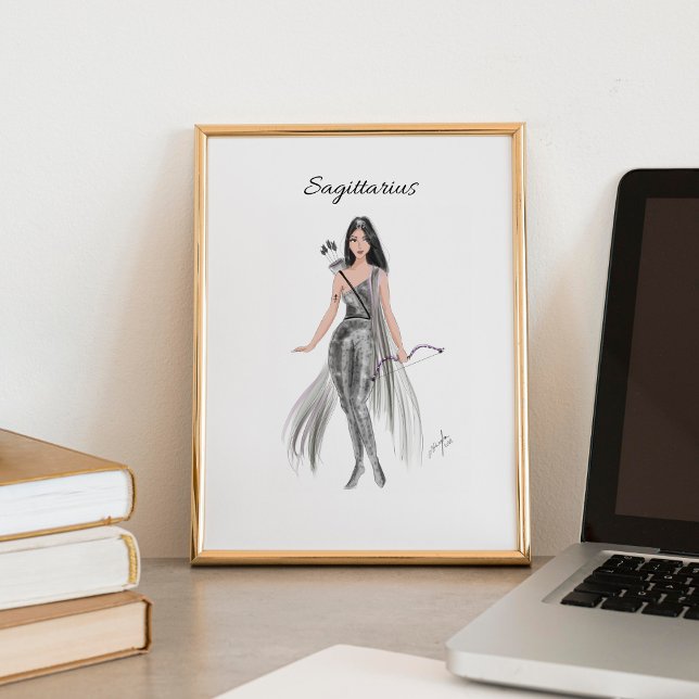 Sagittarius, zodiac, fashion sketch, poster (Creator Uploaded)