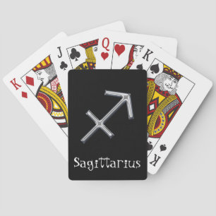 Sagittarius  Zodiac-faux metal Playing Cards