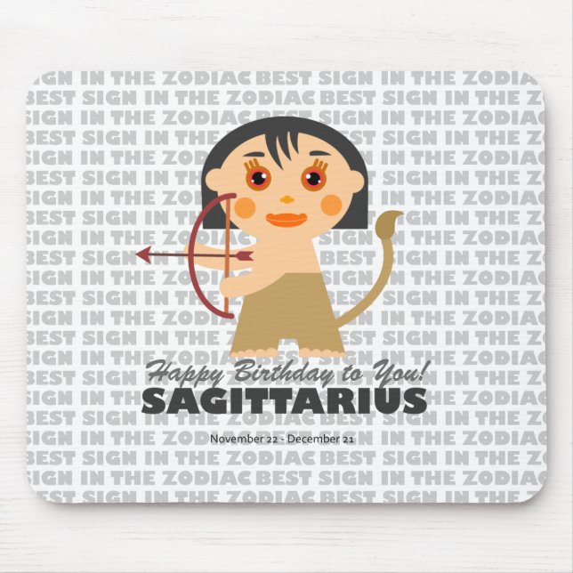Sagittarius Zodiac for kids Mouse Mat (Front)