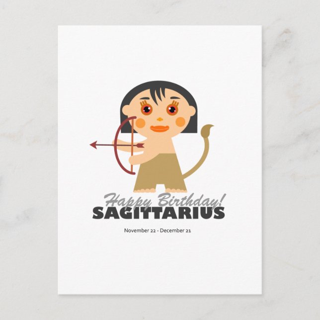 Sagittarius Zodiac for kids Postcard (Front)