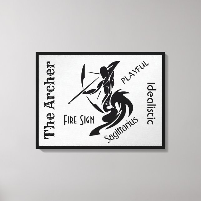 Sagittarius Zodiac Framed Canvas Print (Front)