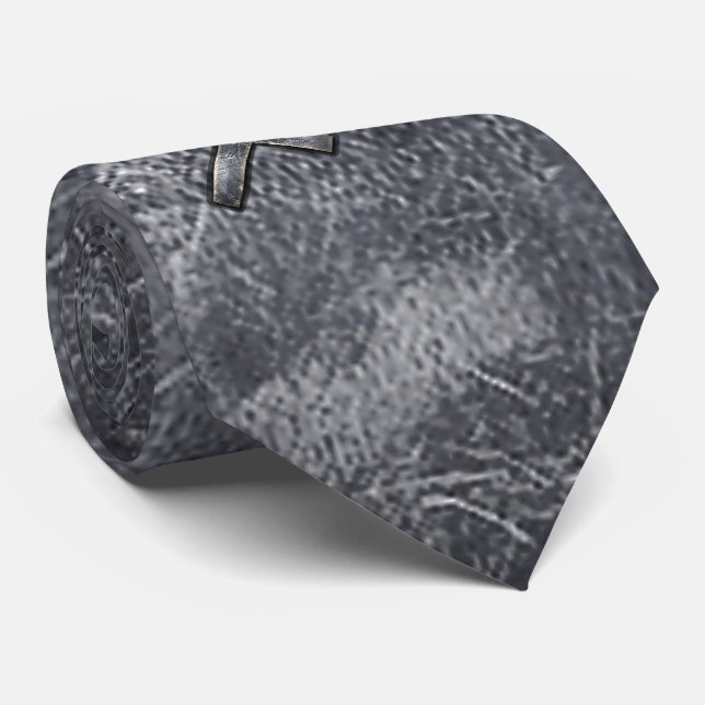 Sagittarius Zodiac Grunge Distressed Steel Style Tie (Rolled)