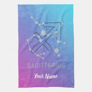 Sagittarius Zodiac Horoscope Star Constellation Tea Towel