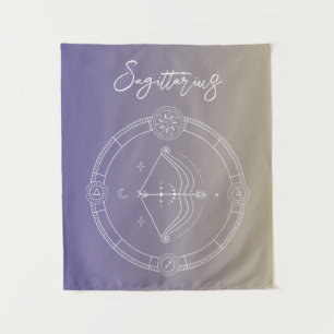 Sagittarius zodiac horoscope star sign gradient tapestry
