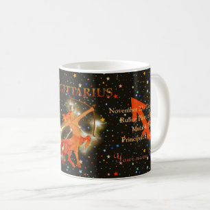Sagittarius zodiac modern personalised  coffee mug
