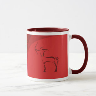 Sagittarius zodiac mug (maroon)