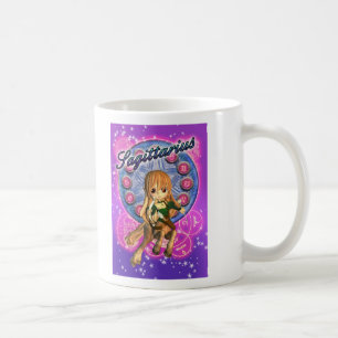Sagittarius Zodiac Mug With Cute Female Centaur