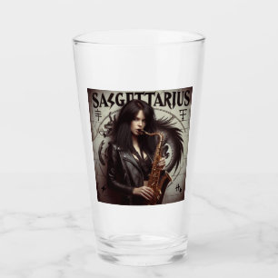 Sagittarius Zodiac Musician Saxophone Glass