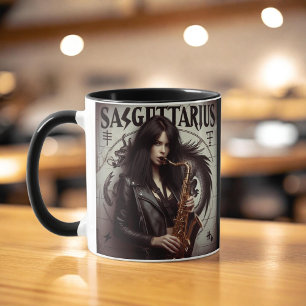 Sagittarius Zodiac Musician Saxophone  Mug