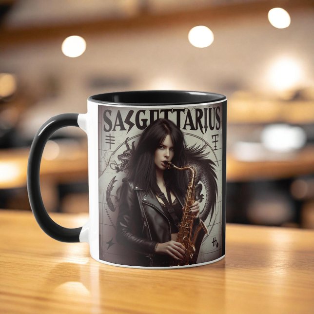 Sagittarius Zodiac Musician Saxophone  Mug (Creator Uploaded)