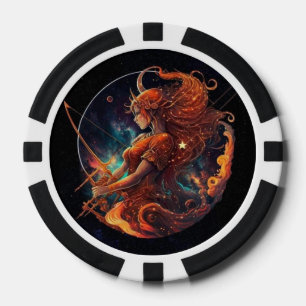 Sagittarius Zodiac Poker Chips – Horoscope Symbol