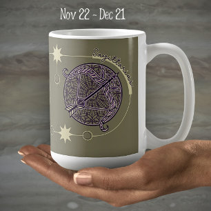 Sagittarius Zodiac Sign Astrology Mandala Purple Coffee Mug