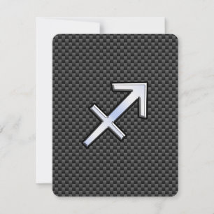 Sagittarius Zodiac Sign Black Carbon Fiber Print
