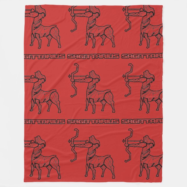 Sagittarius Zodiac Sign Blanket (Front)