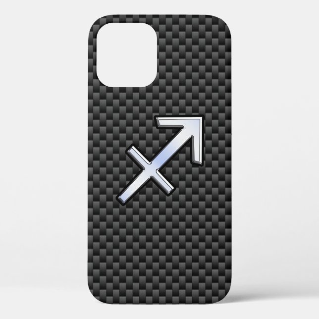 Sagittarius Zodiac Sign Carbon Fibre Style Case-Mate iPhone Case (Back)