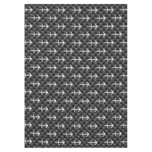 Sagittarius Zodiac Sign Carbon Fibre Style Tablecloth