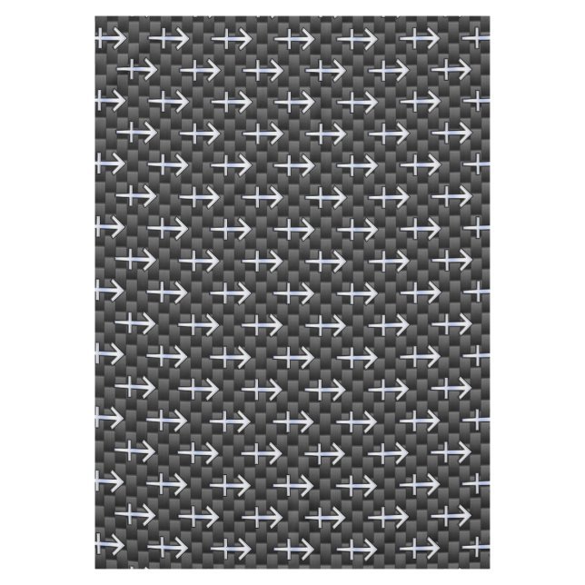 Sagittarius Zodiac Sign Carbon Fibre Style Tablecloth (Front)