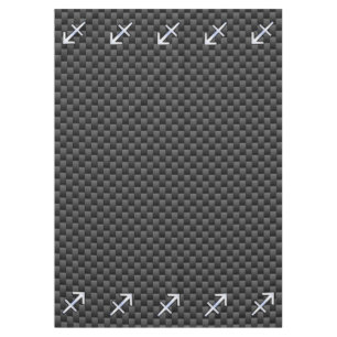 Sagittarius Zodiac Sign Carbon Fibre Style Tablecloth