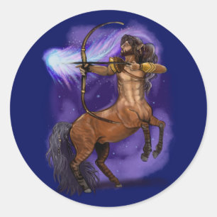 Sagittarius Zodiac Sign Classic Round Sticker