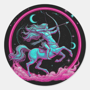 Sagittarius Zodiac Sign Classic Round Sticker