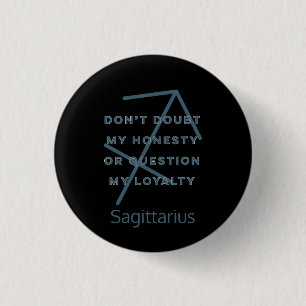 Sagittarius Zodiac Sign Fun Quote Blue Birthday 3 Cm Round Badge