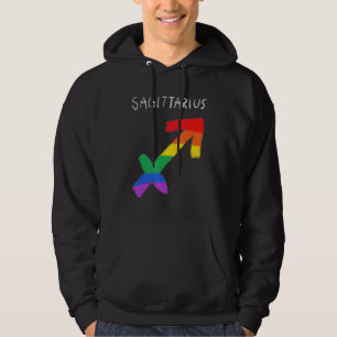 Sagittarius Zodiac Sign Gay Lesbian Lgbt Pride Rai Hoodie