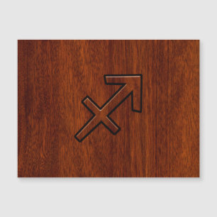 Sagittarius Zodiac Sign in Mahogany Brown Style