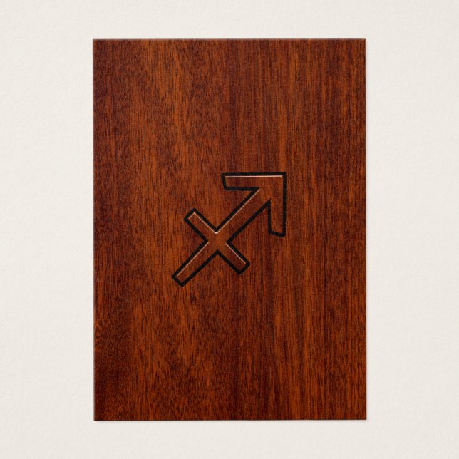 Sagittarius Zodiac Sign in Mahogany Style (Front)