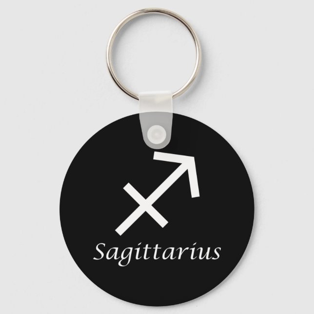 'Sagittarius' Zodiac Sign Key Ring (Front)