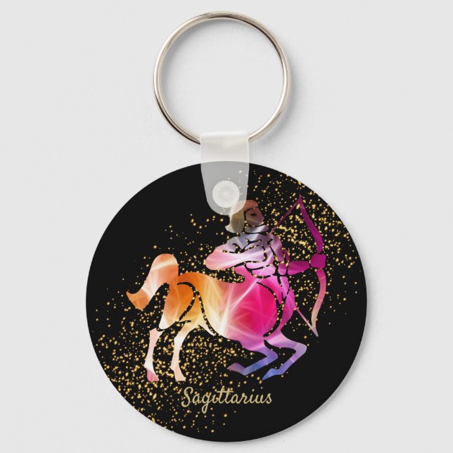 Sagittarius - Zodiac Sign Key Ring (Front)