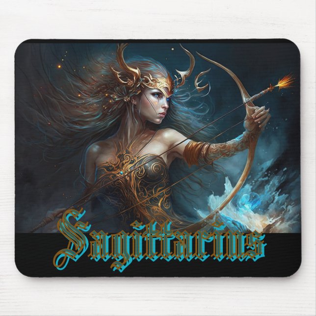 Sagittarius Zodiac Sign Mouse Mat (Front)