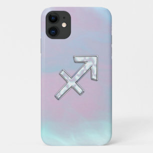 Sagittarius Zodiac Sign on Mother of Pearl Decor iPhone 11 Case